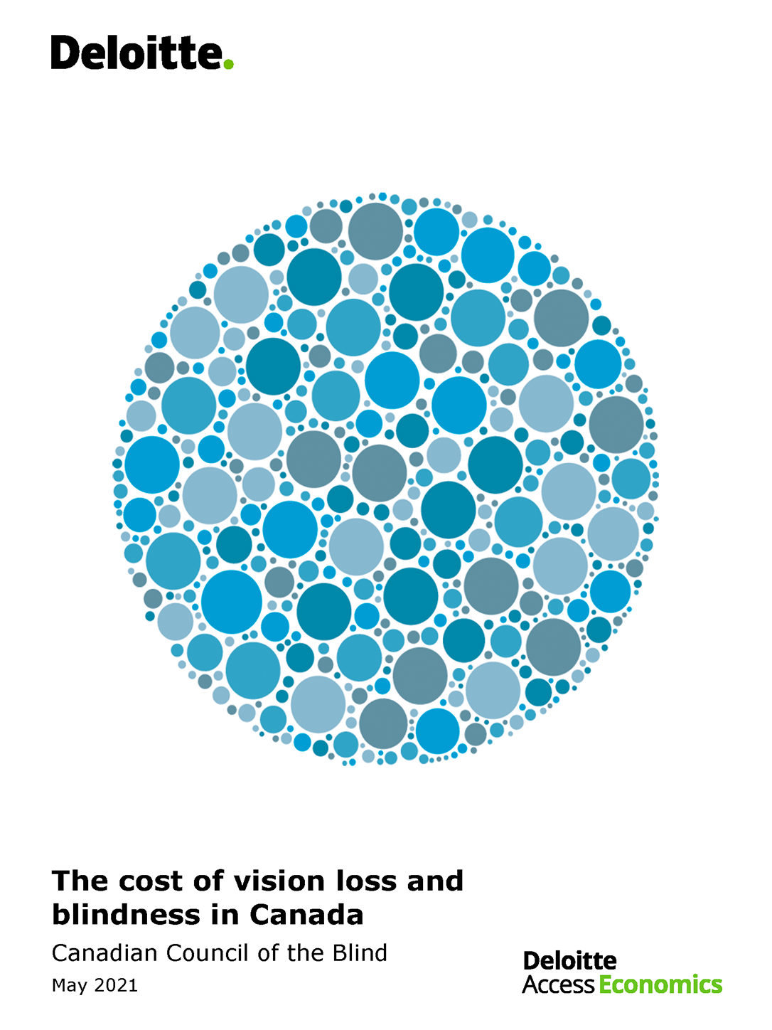Report Cover - The cost of vision loss and blindness in Canada by Canadian Council of the Blind