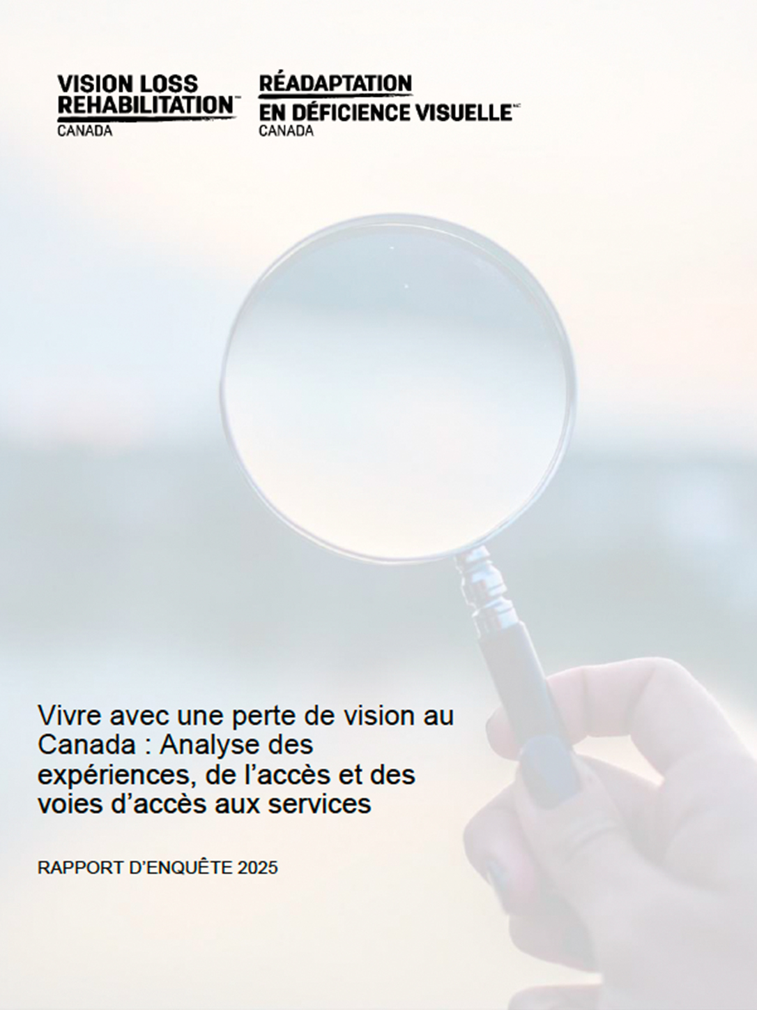 Page couverture de rapport – Vivre avec une perte de vision au Canada